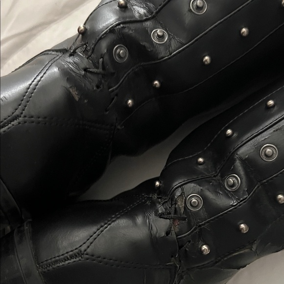 Black Knee-High Boots - Picture 4 of 8